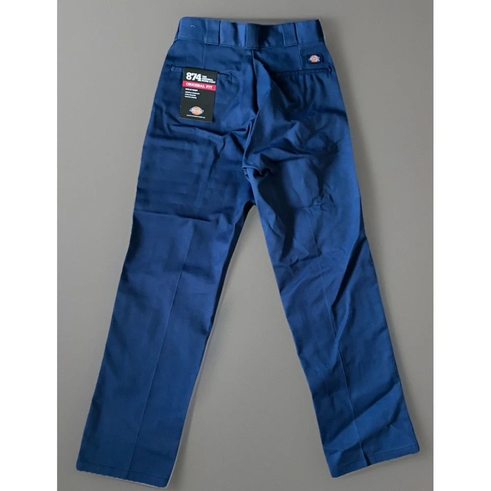 New Dickies 874 Work Pants Trousers Wrinkle Resistant Blue Men's 30x32 NWT JBHS